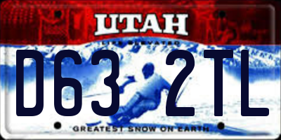UT license plate D632TL
