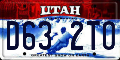 UT license plate D632TO