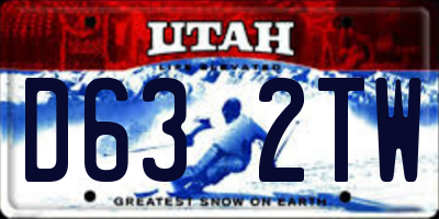 UT license plate D632TW