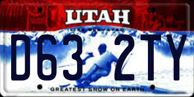 UT license plate D632TY