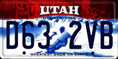 UT license plate D632VB