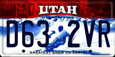UT license plate D632VR