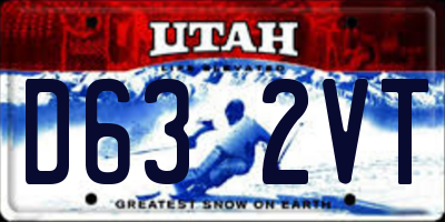 UT license plate D632VT