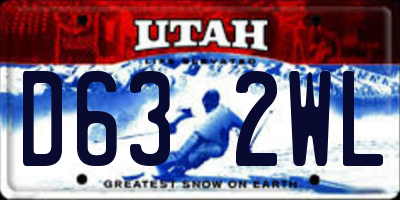 UT license plate D632WL
