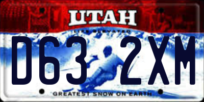 UT license plate D632XM