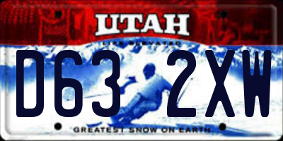 UT license plate D632XW