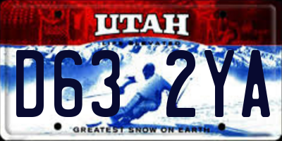 UT license plate D632YA