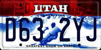 UT license plate D632YJ