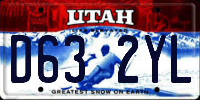 UT license plate D632YL