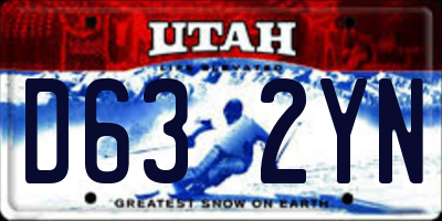 UT license plate D632YN