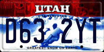 UT license plate D632YT