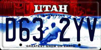 UT license plate D632YV