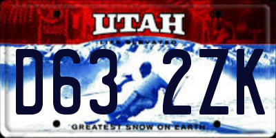 UT license plate D632ZK