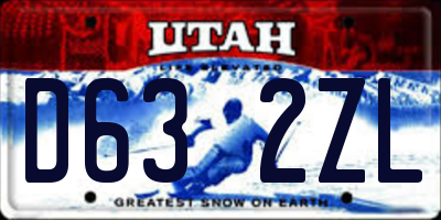 UT license plate D632ZL