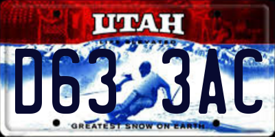 UT license plate D633AC