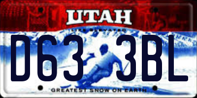 UT license plate D633BL