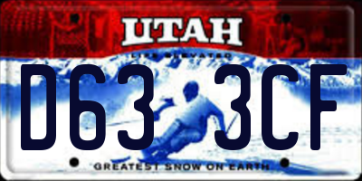 UT license plate D633CF
