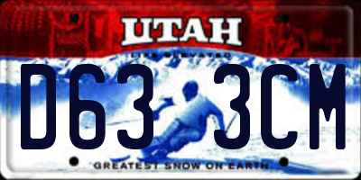 UT license plate D633CM