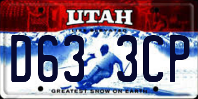 UT license plate D633CP