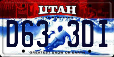 UT license plate D633DI