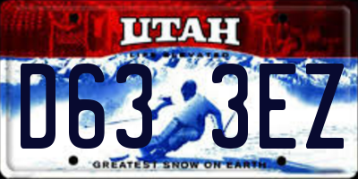 UT license plate D633EZ