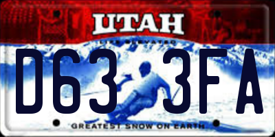 UT license plate D633FA