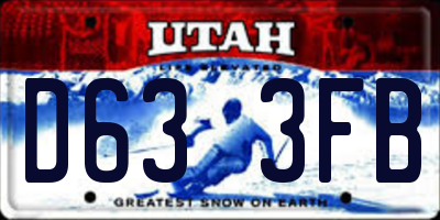 UT license plate D633FB
