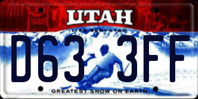 UT license plate D633FF
