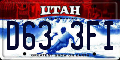 UT license plate D633FI