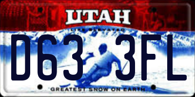 UT license plate D633FL