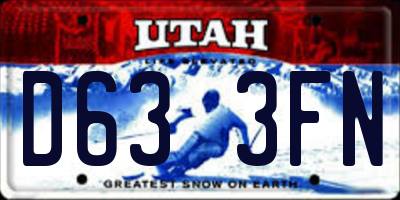 UT license plate D633FN