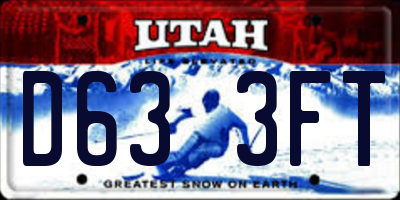 UT license plate D633FT