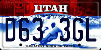 UT license plate D633GL