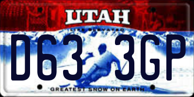 UT license plate D633GP