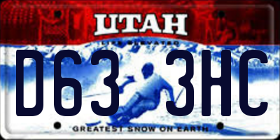 UT license plate D633HC