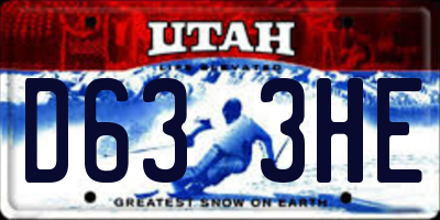 UT license plate D633HE