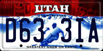 UT license plate D633IA