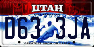 UT license plate D633JA
