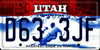 UT license plate D633JF