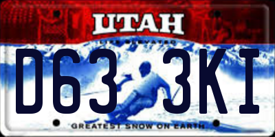 UT license plate D633KI