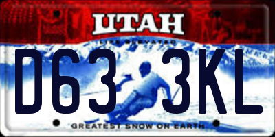 UT license plate D633KL