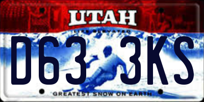 UT license plate D633KS