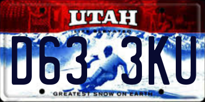 UT license plate D633KU