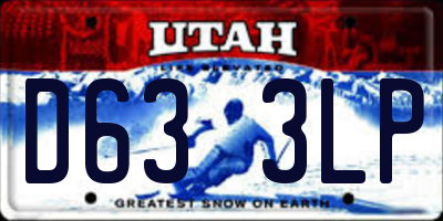 UT license plate D633LP