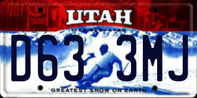 UT license plate D633MJ