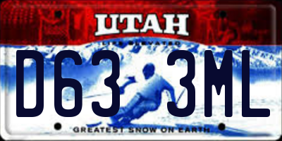 UT license plate D633ML
