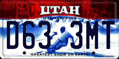UT license plate D633MT