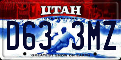 UT license plate D633MZ