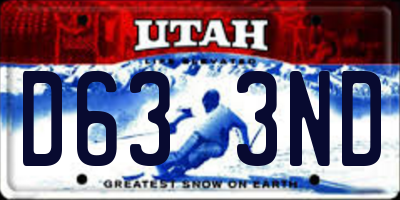 UT license plate D633ND