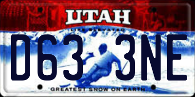 UT license plate D633NE